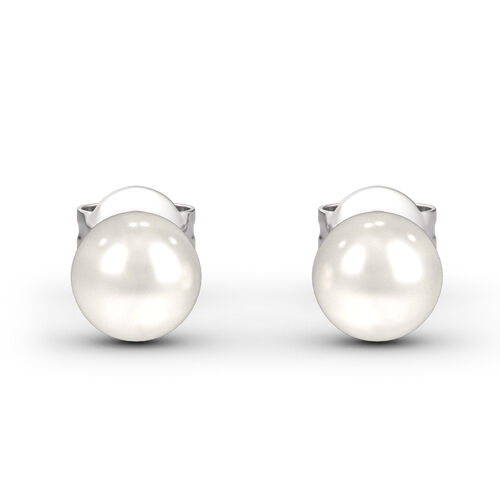 Jeulia Simple Cultured Pearl Sterling Silver Stud Earrings Jeulia Jewelry