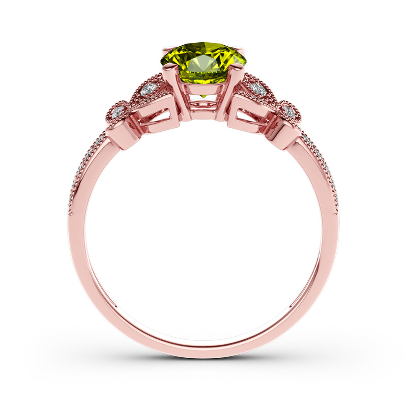 Jeulia 10K/14K/18K Gold Platinum Round Cut Butterfly Ring
