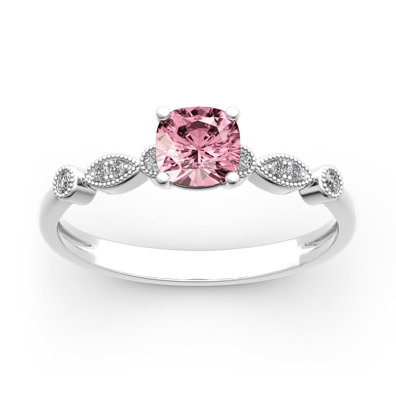 Jeulia Bague de Fiançailles 10K/14K/18K Or Platine Femme Vintage