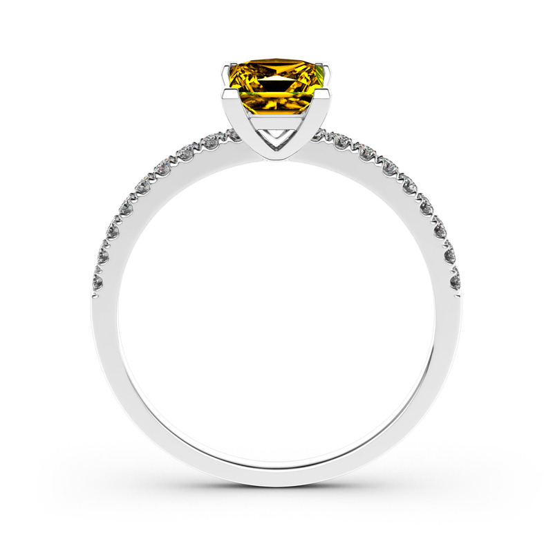 Jeulia 10K/14K/18K Gold Platinum Princess Cut Ring