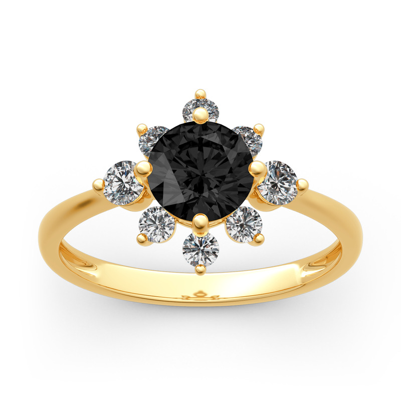 Jeulia 10K/14K/18K Gold Platinum Round Cut Vintage Ring Jeulia 10K/14K/18K Gold Platinum Round Cut Vintage Ring