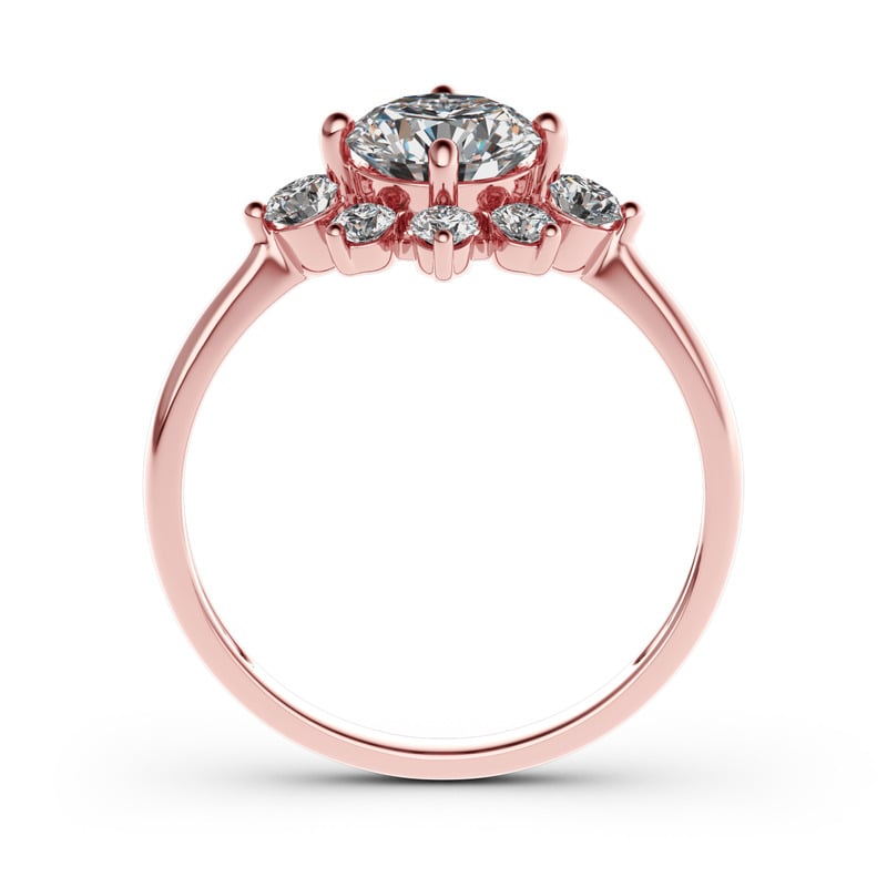 Jeulia Bague Fiançailles 10K/14K/18K Or Platine Femme Vintage