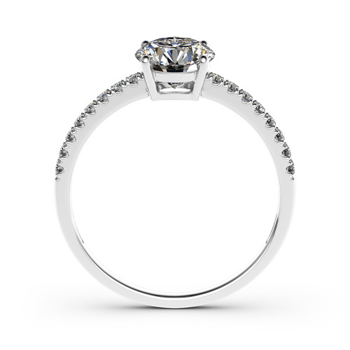 Jeulia 10K/14K/18K Gold Platinum Round Cut Ring