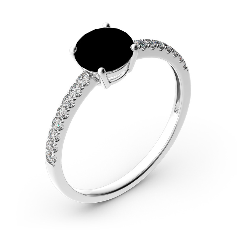 Jeulia Anillo  10K/14K/18K Oro De Talla Redonda En Oro
