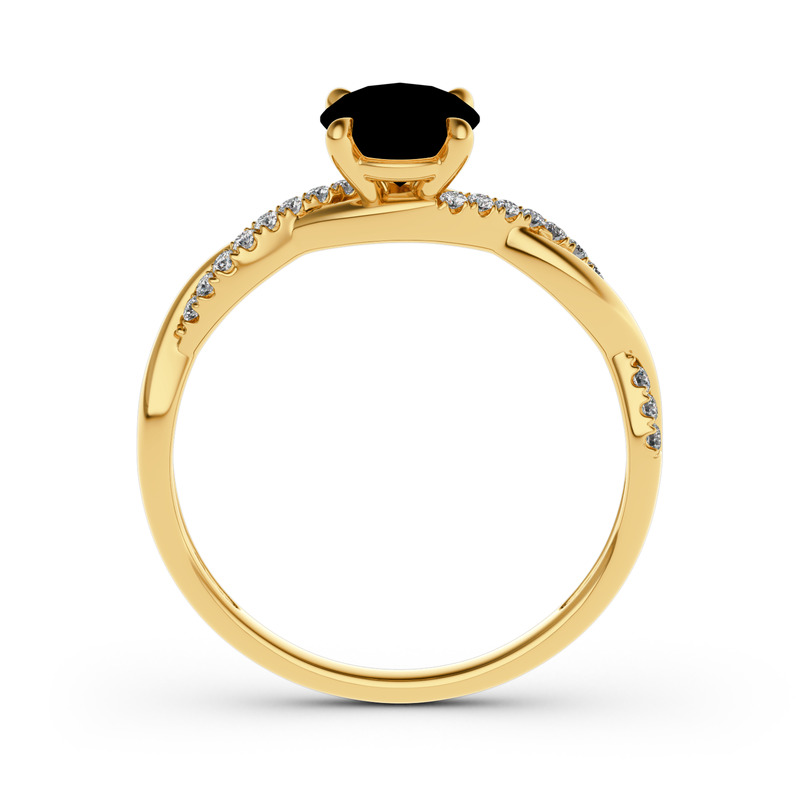 Jeulia Moissanite Anello Fidanzamento con Brillantini in 10K 14K 18K Oro Platino per Matrimonio
