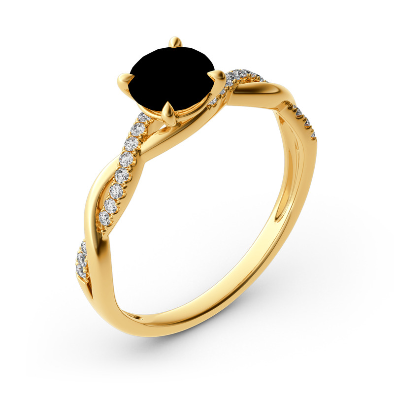 Jeulia Moissanite Anello Fidanzamento con Brillantini in 10K 14K 18K Oro Platino per Matrimonio