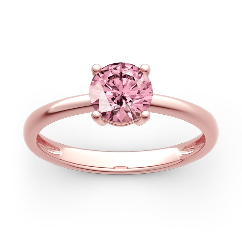 Jeulia Anello Solitario Taglio Rotondo Argento Sterling