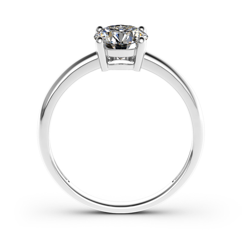 Jeulia  ソリティア シルバー ラウンドカット リング 結婚指輪