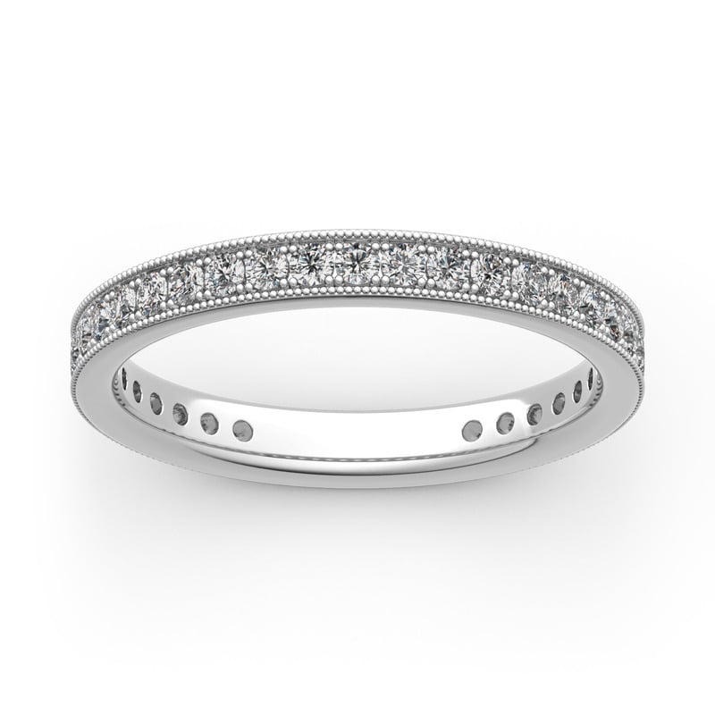 Jeulia Anillo de eternidad fino para mujer de plata de ley