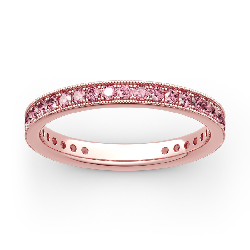 Jeulia Anillo de eternidad fino para mujer de plata de ley