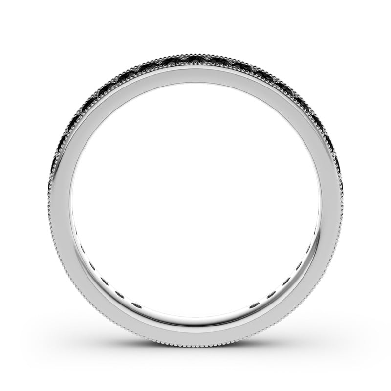 Jeulia Milgrain Eternity Sterling Silver Band