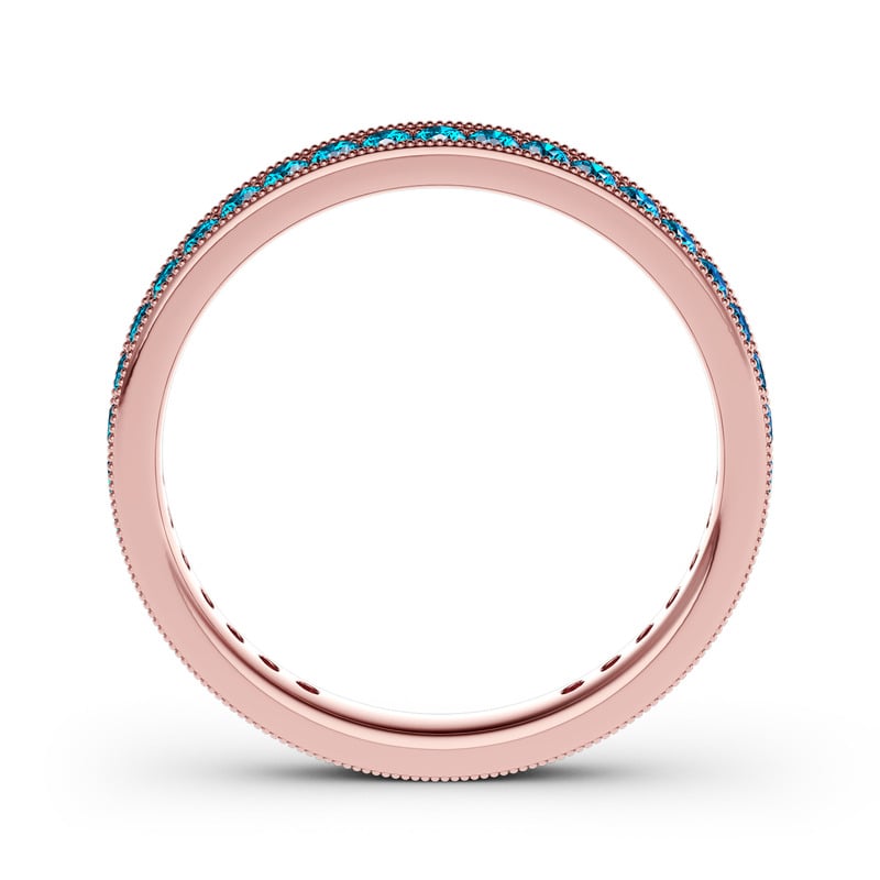 Jeulia Milgrain Eternity Sterling Silver Band