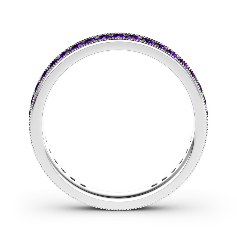 Jeulia フル エターニティ ミルグレイン ミル打ち 0.56 ct 18金 10K 14K 18K プラチナ ゴールド リング