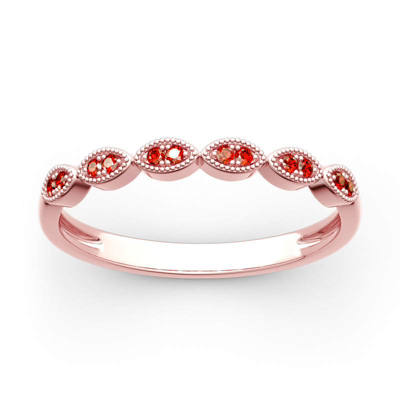 Jeulia Moissanite Milgrain Vintage Banda 10K/14K/18K Oro Platino