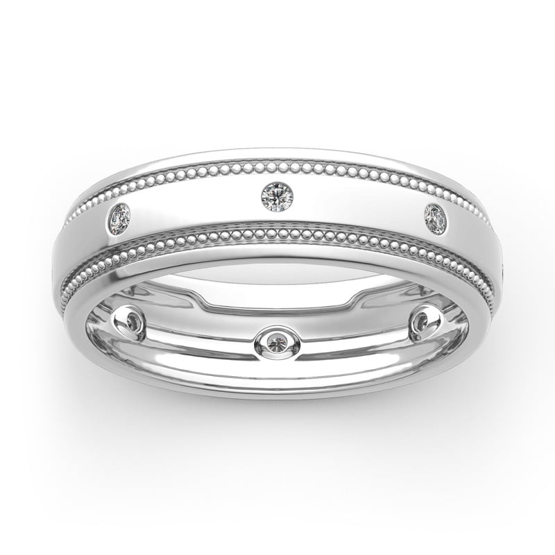 Jeulia Anillo para hombre de plata de ley