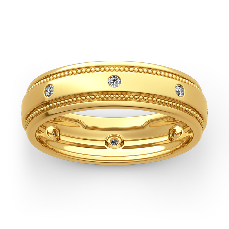 Jeulia Sterling Silver Men's Band
