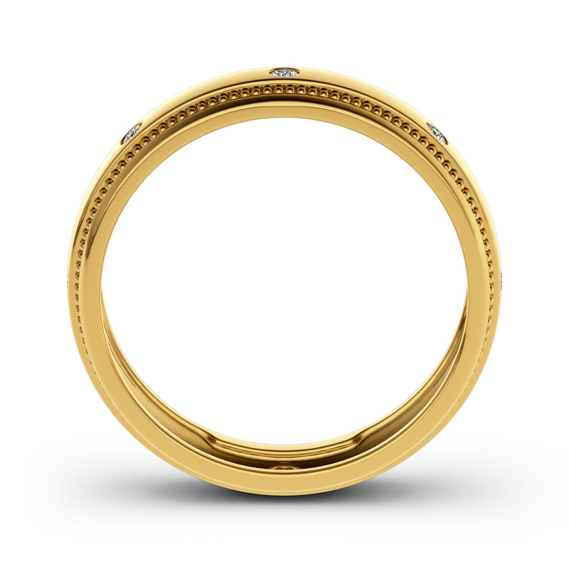 Jeulia Sterling Silver Men's Band