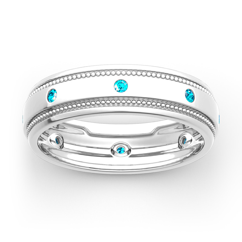 Jeulia 10K/14K/18K Gold Platinum Men's Band