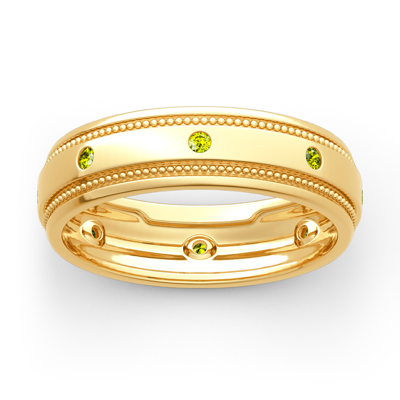 Jeulia Anillo 10K/14K/18K Oro Para Hombre En Oro