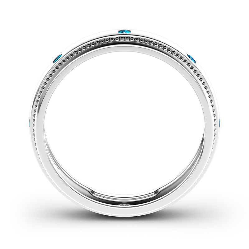 Jeulia 10K/14K/18K Gold Platinum Men's Band