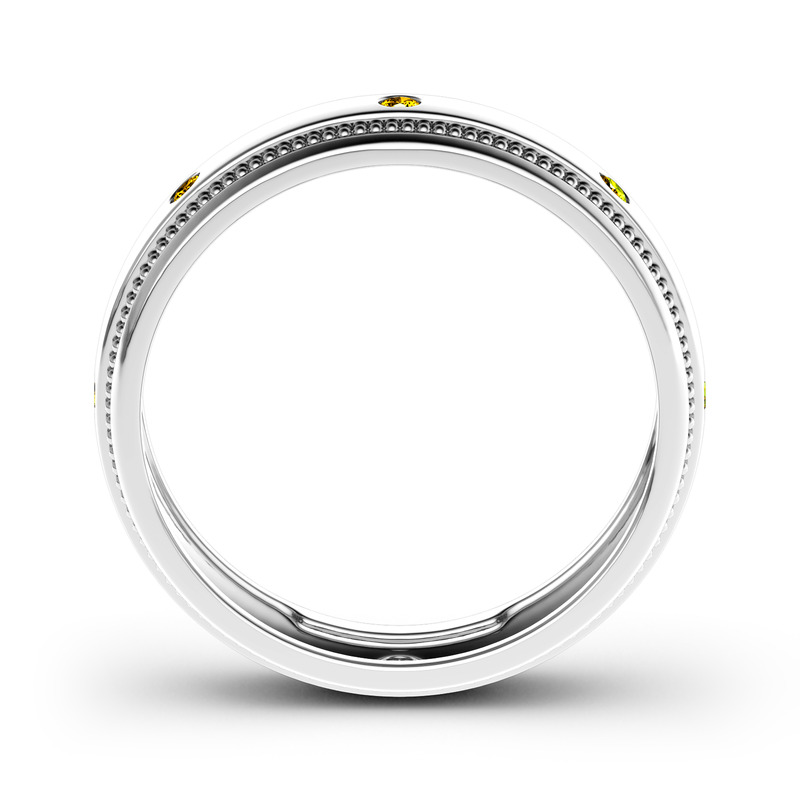 Jeulia 10K/14K/18K Gold Platinum Men's Band