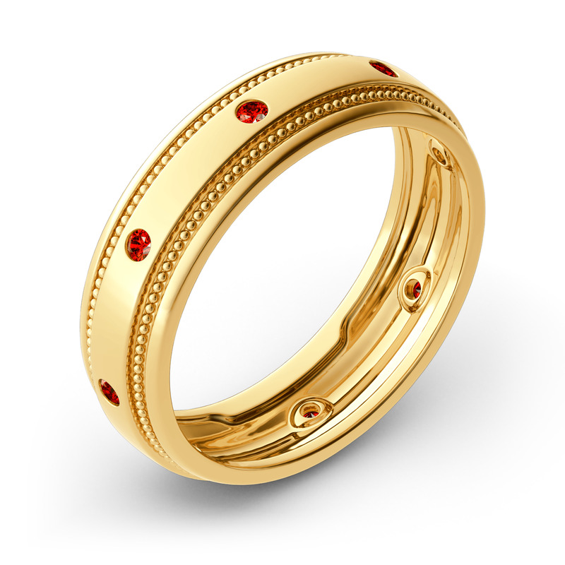 Jeulia Anillo 10K/14K/18K Oro Para Hombre En Oro