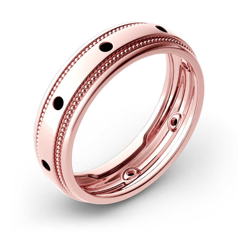 Jeulia Anillo 10K/14K/18K Oro Para Hombre En Oro