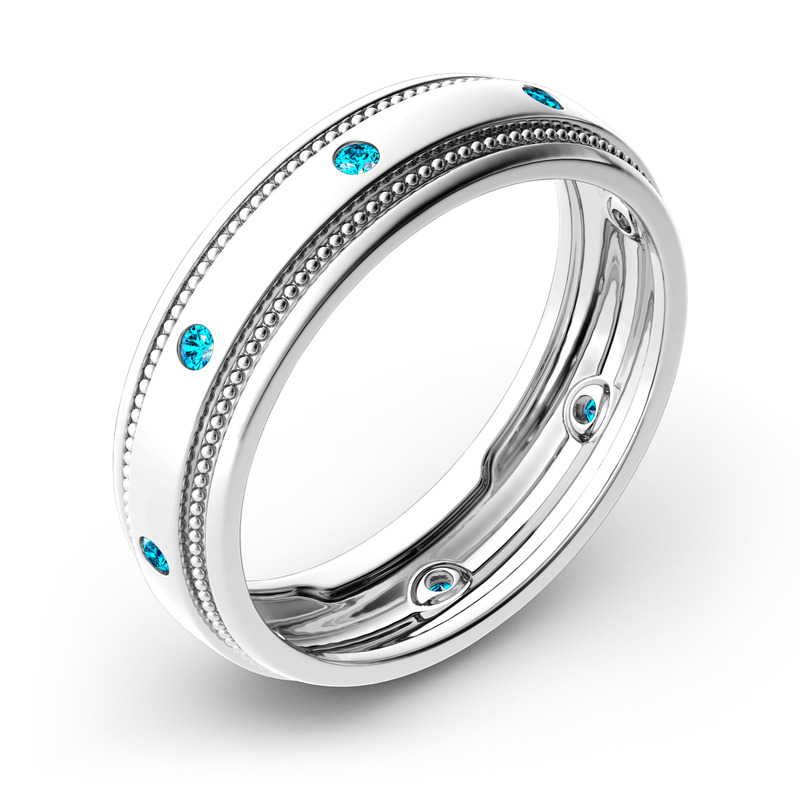 Jeulia Anillo 10K/14K/18K Oro Para Hombre En Oro