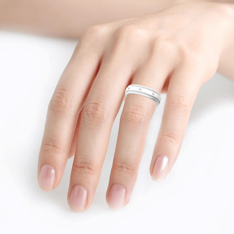 Jeulia Anillo 10K/14K/18K Oro Para Hombre En Oro