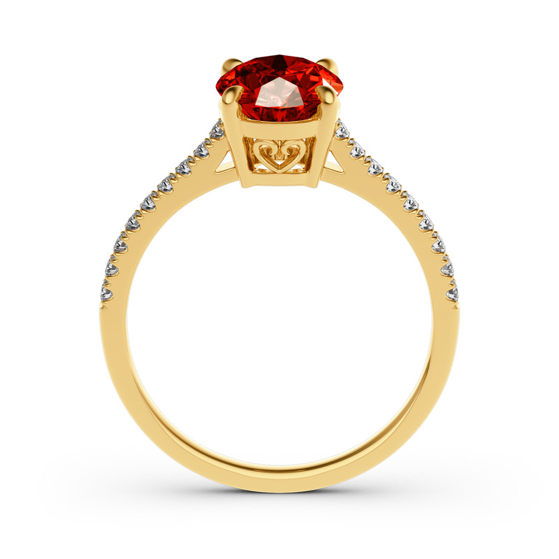 Jeulia 10K/14K/18K Gold Platinum Oval Cut Ring