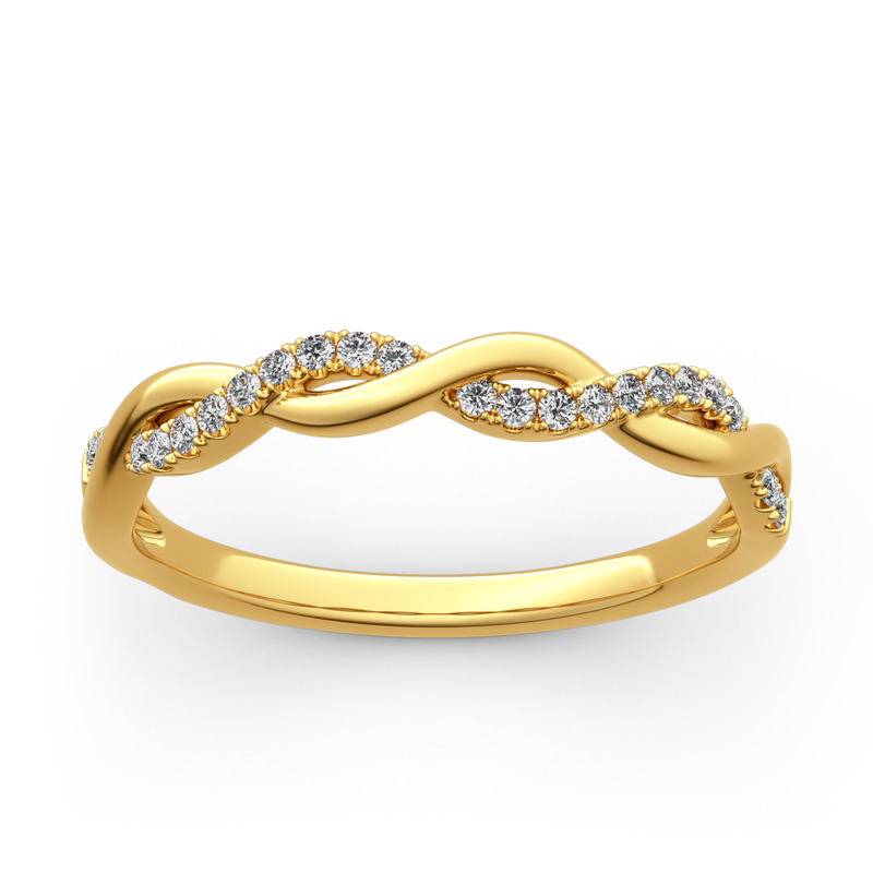 Jeulia Bague Alliance Torsade Coupe Ronde Argent Sterling