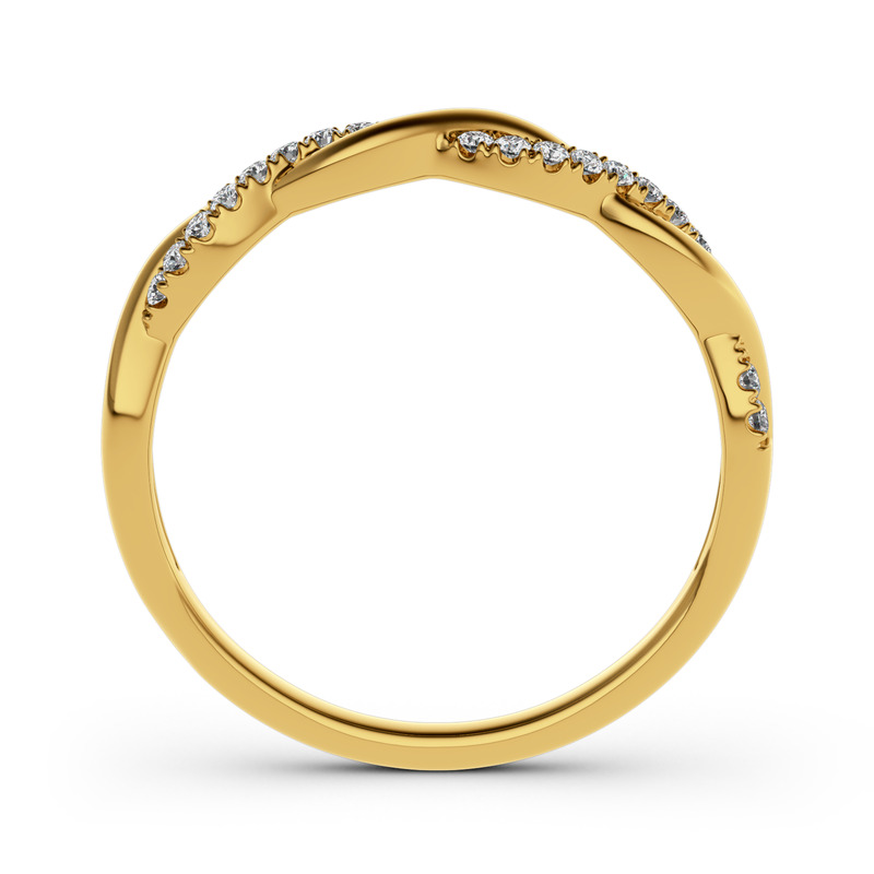 Jeulia Bague Alliance Torsade Coupe Ronde Argent Sterling