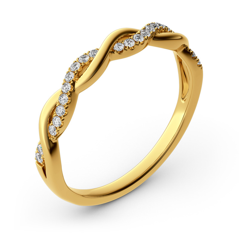 Jeulia Bague Alliance Torsade Coupe Ronde Argent Sterling