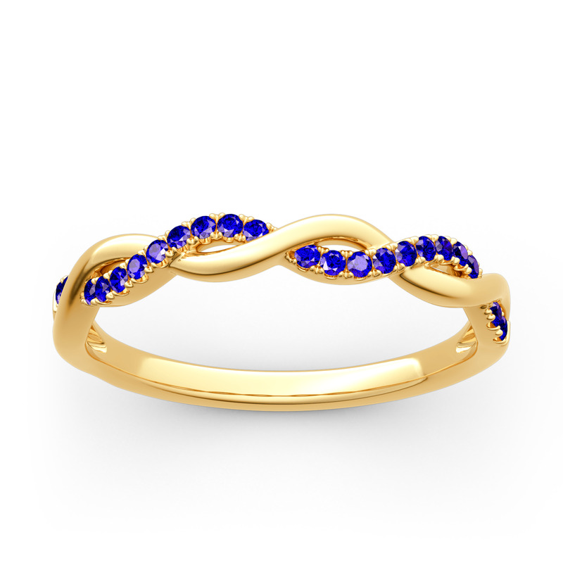 Jeulia moissanite twist round cut gold ring sales