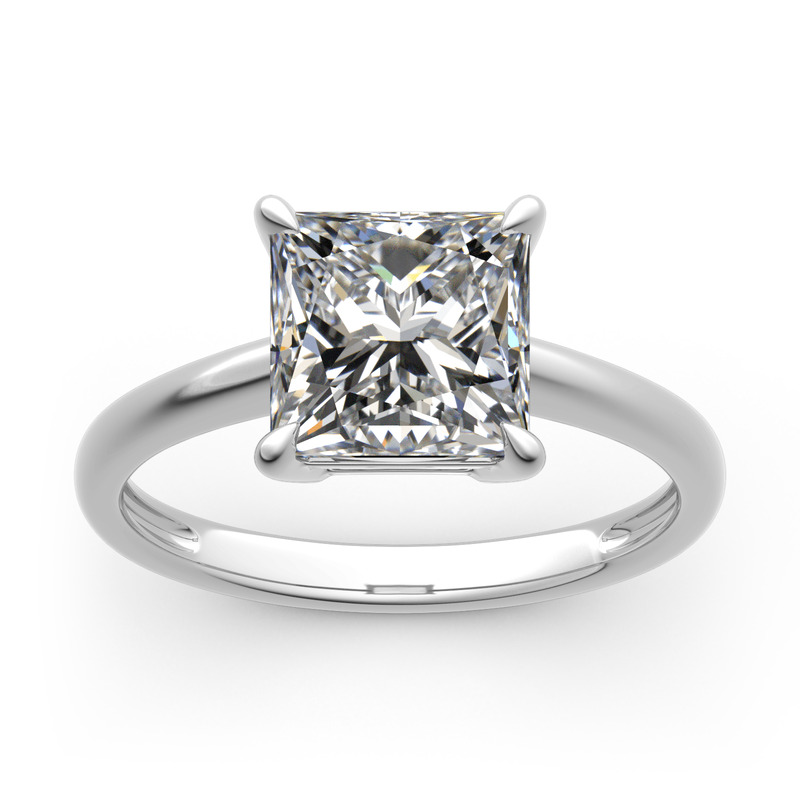 Jeulia Princess Cut Solitaire Sterling Silver Ring Jeulia Princess Cut Solitaire Sterling Silver Ring