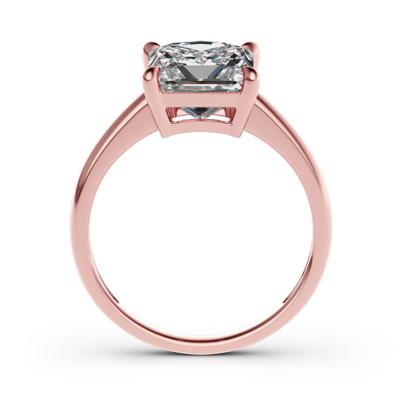 Jeulia Princess Cut Solitaire Sterling Silver Ring