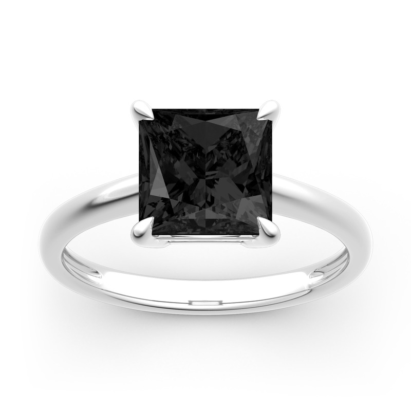 Jeulia 10K/14K/18K Gold Platinum Princess Cut Solitaire Ring Jeulia 10K/14K/18K Gold Platinum Princess Cut Solitaire Ring