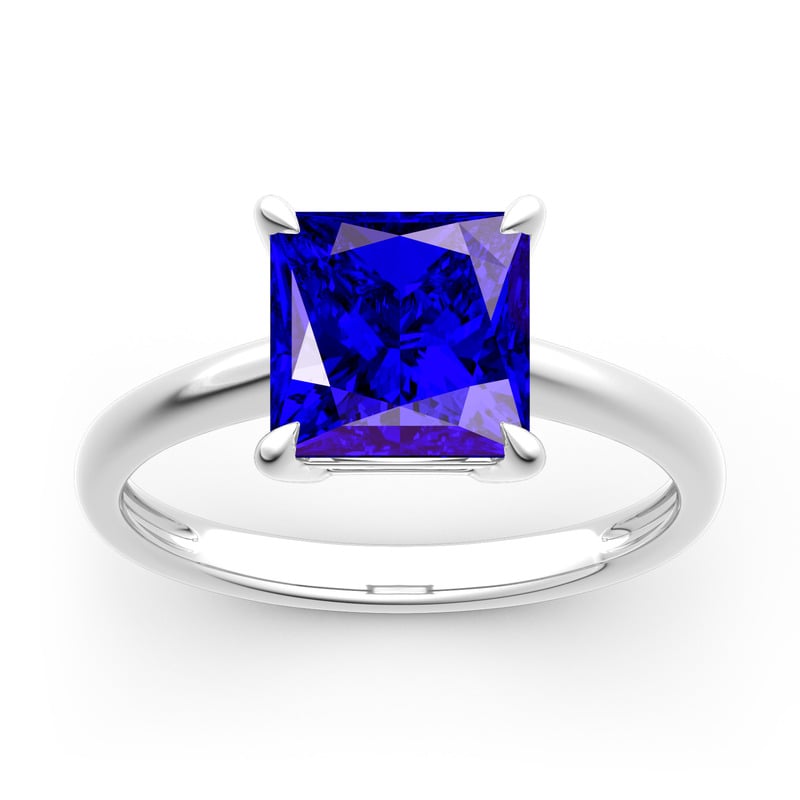 Jeulia Anello Solitario Con 10K/14K/18K Oro Platino Taglio Princess