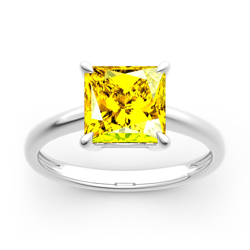 Jeulia Bague 10K/14K/18K Or Platine Solitaire Personnalisée Moissanite