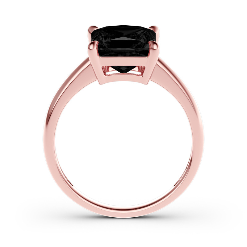 Jeulia Anello Solitario Con 10K/14K/18K Oro Platino Taglio Princess