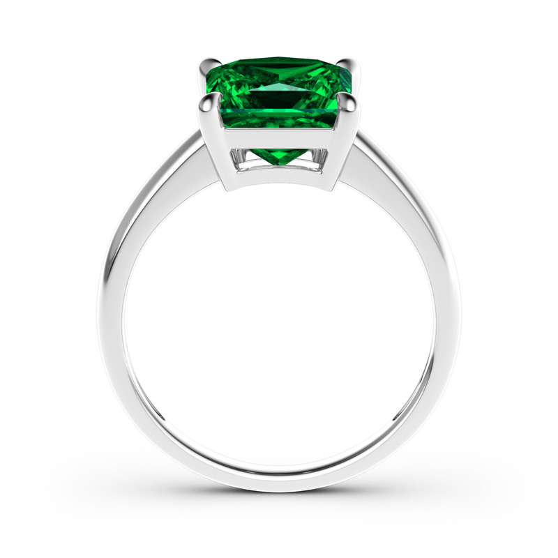 Jeulia Anello Solitario Con 10K/14K/18K Oro Platino Taglio Princess