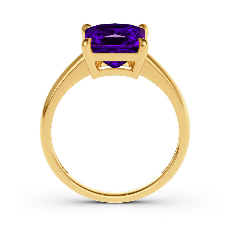 Jeulia 10K/14K/18K Gold Platinum Princess Cut Solitaire Ring