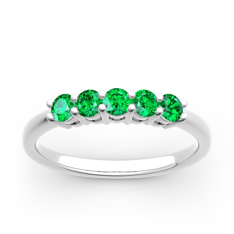 Jeulia Fedine 10K/14K/18K Oro Platino Fidanzamento Con Cinque Pietre In Moissanite