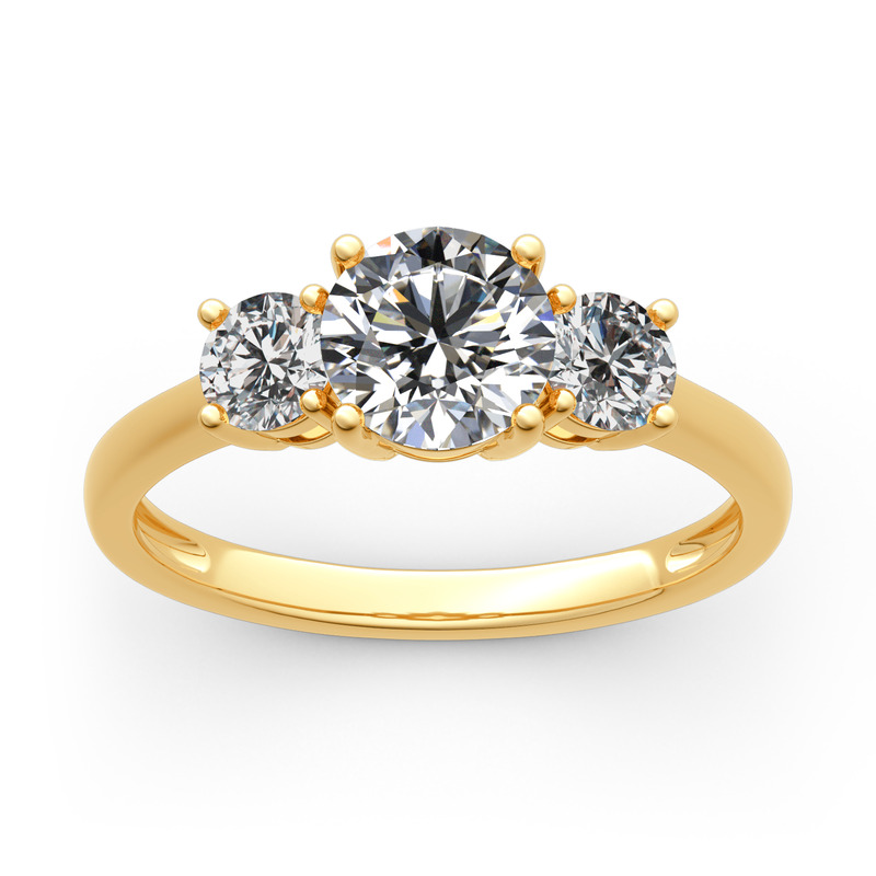 Alliance Moissanite Jeulia Bague De Mariage 10K/14K/18K Or