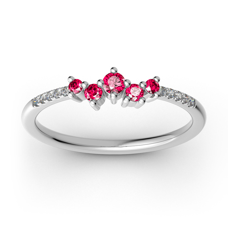 Jeulia Anello Impilabile Grappolo In Argento Sterling Jeulia Jewelry