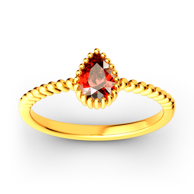Jeulia Bague Perlée en Argent Sterling Coupe Poire