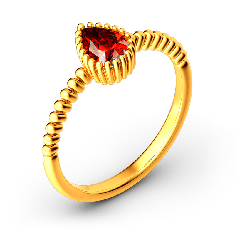 Jeulia Bague Perlée en Argent Sterling Coupe Poire