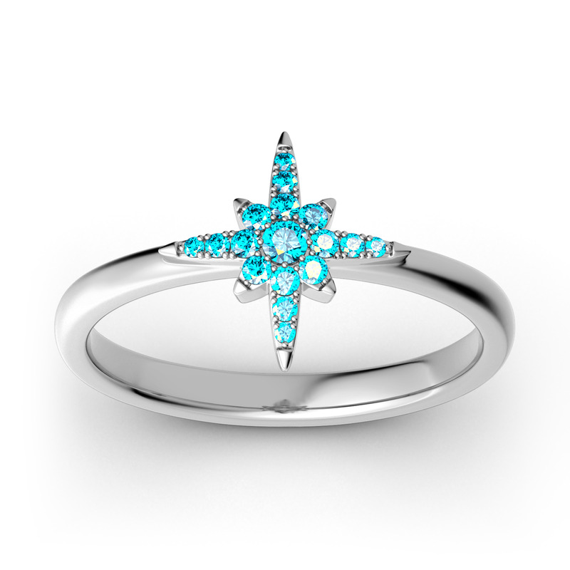 Jeulia Stackable Star Sterling Silver Ring Jeulia Stackable Star Sterling Silver Ring
