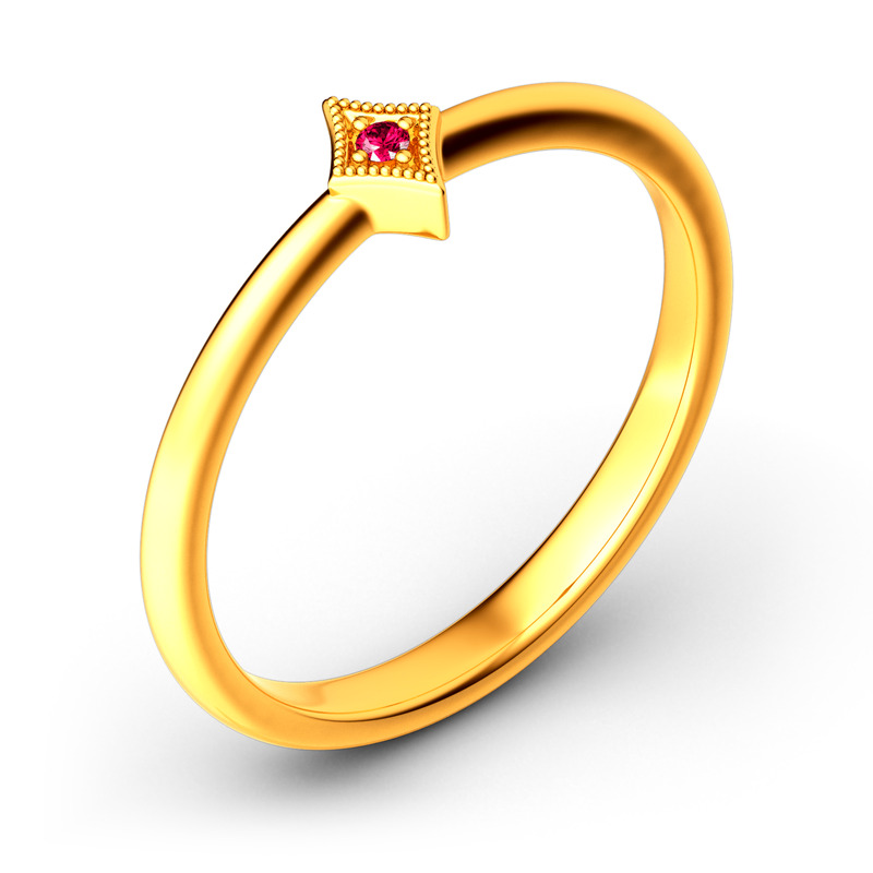 Jeulia Stackable Rhombus Sterling Silver Ring