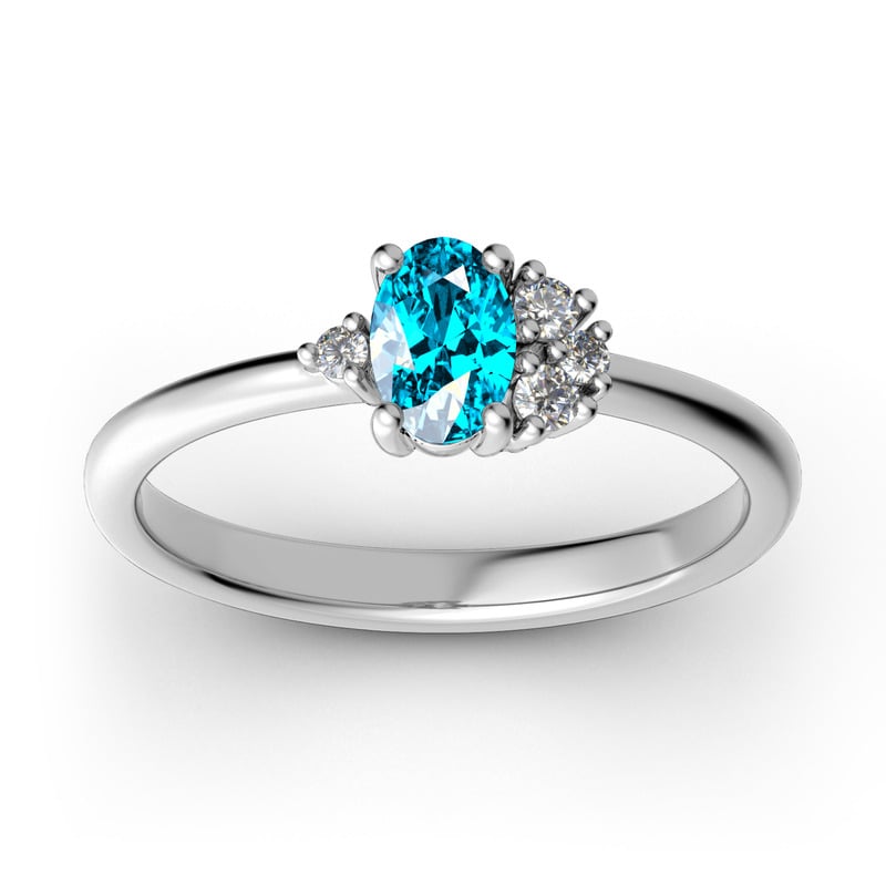 Jeulia Stackable Cluster Sterling Silver Ring